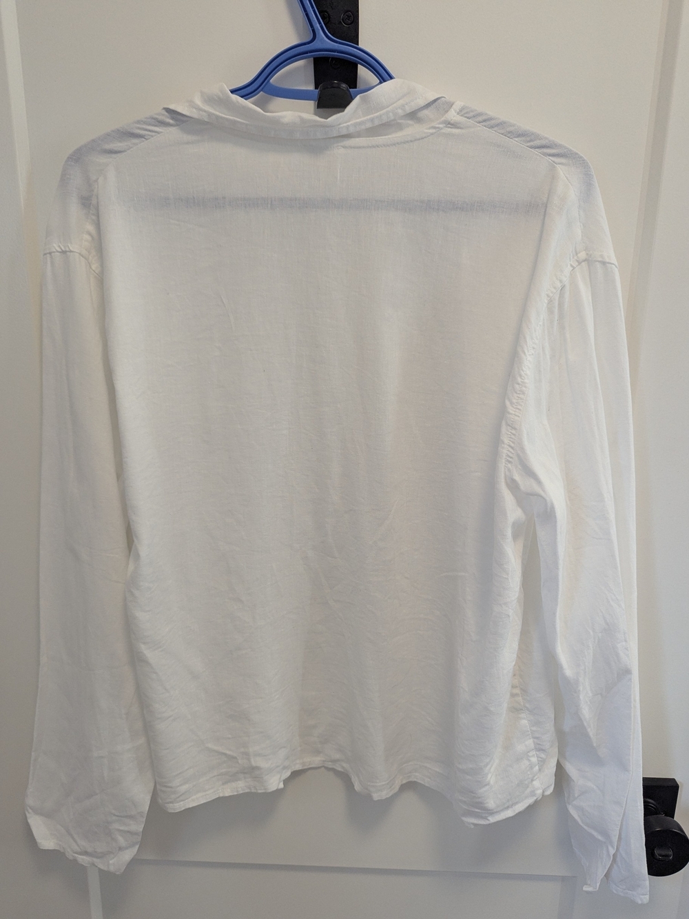 Aritzia Wilfred Free Linen Blend Open Front Top | Lightweight White Layering Shi - Picture 5 of 8